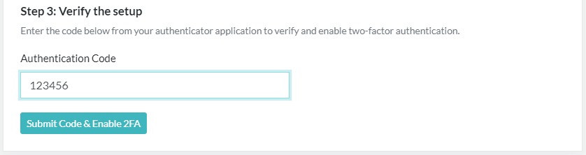 QUIC.cloud 2FA verification